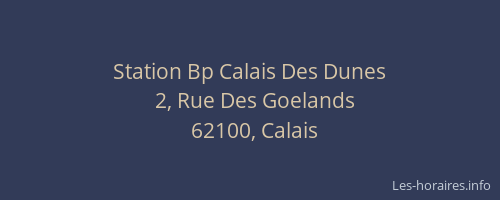 Station Bp Calais Des Dunes