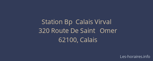 Station Bp  Calais Virval