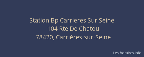 Station Bp Carrieres Sur Seine