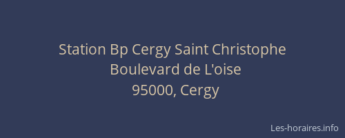 Station Bp Cergy Saint Christophe