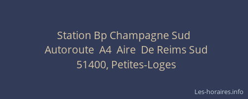 Station Bp Champagne Sud
