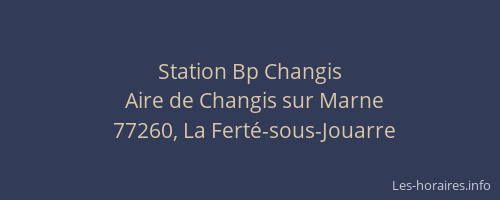 Station Bp Changis