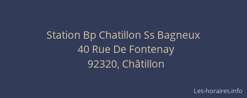 Station Bp Chatillon Ss Bagneux