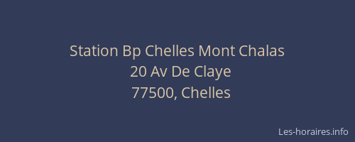 Station Bp Chelles Mont Chalas