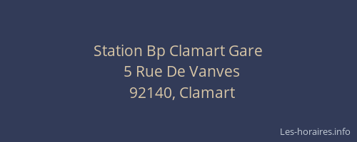Station Bp Clamart Gare