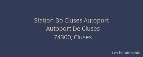 Station Bp Cluses Autoport