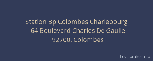 Station Bp Colombes Charlebourg