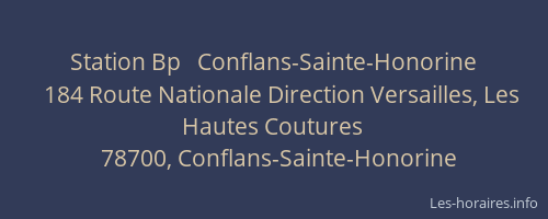 Station Bp   Conflans-Sainte-Honorine