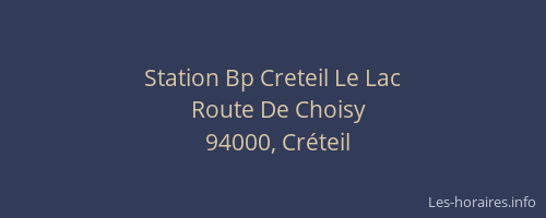 Station Bp Creteil Le Lac