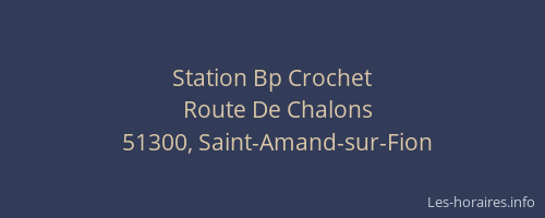 Station Bp Crochet