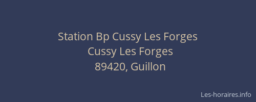 Station Bp Cussy Les Forges