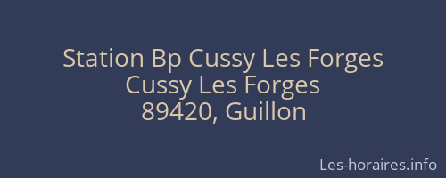 Station Bp Cussy Les Forges
