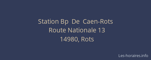 Station Bp  De  Caen-Rots