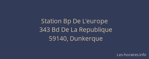 Station Bp De L'europe