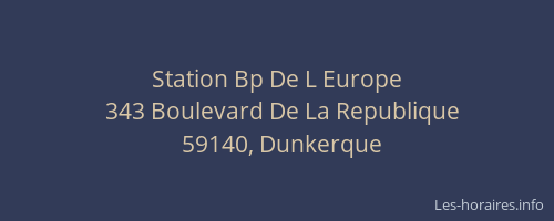 Station Bp De L Europe