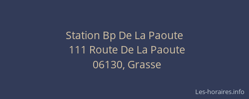 Station Bp De La Paoute