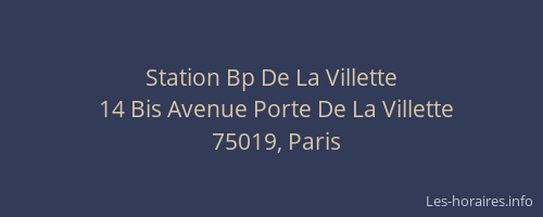 Station Bp De La Villette
