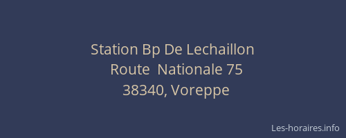 Station Bp De Lechaillon