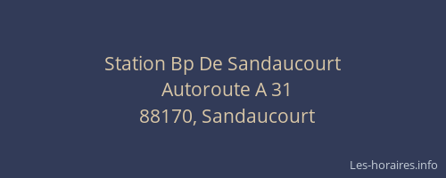 Station Bp De Sandaucourt