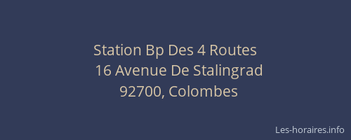 Station Bp Des 4 Routes
