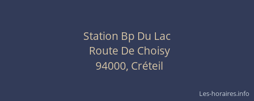 Station Bp Du Lac