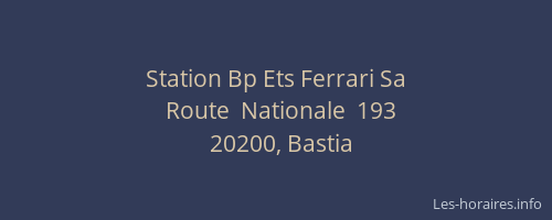 Station Bp Ets Ferrari Sa