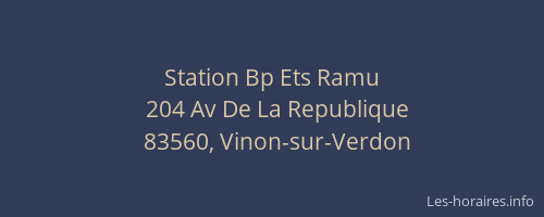Station Bp Ets Ramu