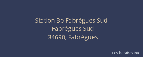 Station Bp Fabrégues Sud