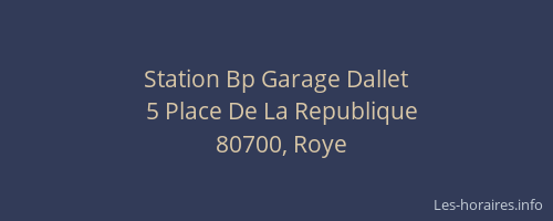 Station Bp Garage Dallet