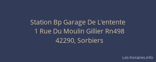 Station Bp Garage De L'entente