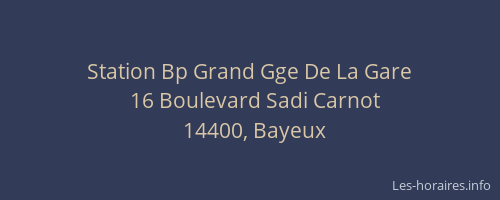 Station Bp Grand Gge De La Gare