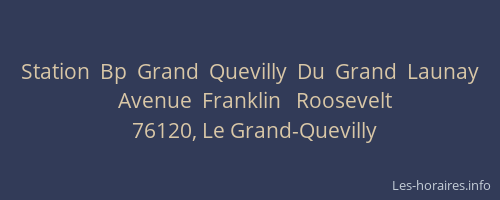 Station  Bp  Grand  Quevilly  Du  Grand  Launay