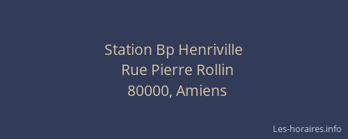 Station Bp Henriville