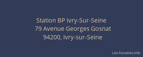 Station BP Ivry-Sur-Seine