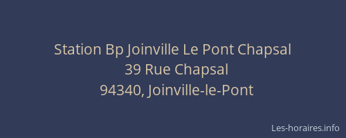 Station Bp Joinville Le Pont Chapsal