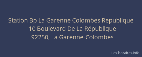 Station Bp La Garenne Colombes Republique