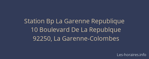 Station Bp La Garenne Republique