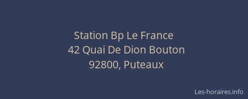 Station Bp Le France