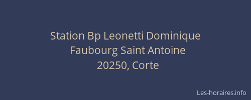 Station Bp Leonetti Dominique