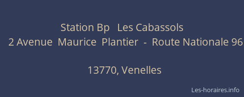 Station Bp   Les Cabassols