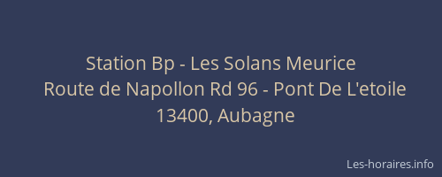 Station Bp - Les Solans Meurice