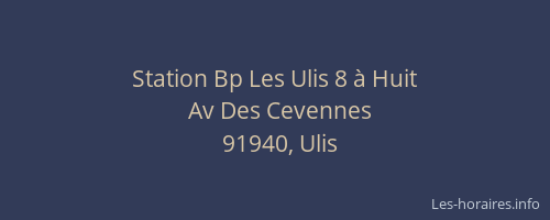 Station Bp Les Ulis 8 à Huit