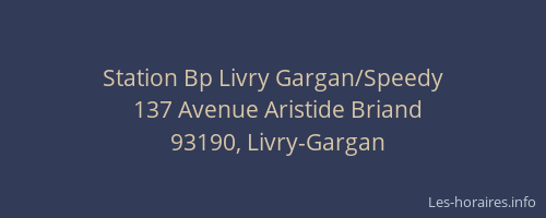 Station Bp Livry Gargan/Speedy