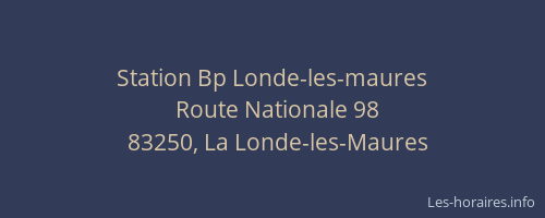 Station Bp Londe-les-maures