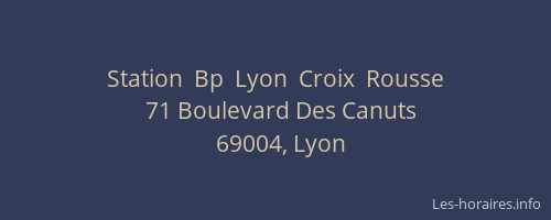 Station  Bp  Lyon  Croix  Rousse