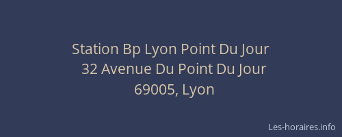 Station Bp Lyon Point Du Jour