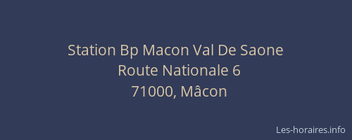 Station Bp Macon Val De Saone