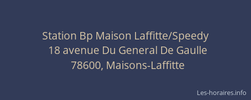 Station Bp Maison Laffitte/Speedy