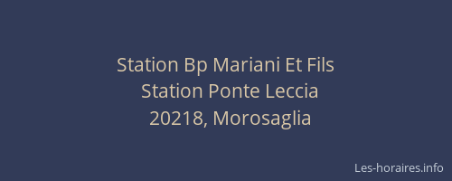 Station Bp Mariani Et Fils
