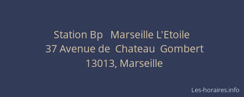 Station Bp   Marseille L'Etoile